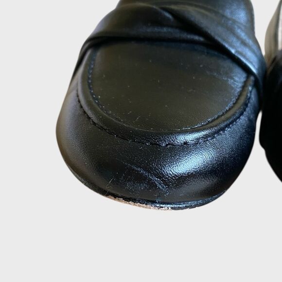 Talbots Ryan Twist Nappa Leather Loafers Women's Size 7 Black Slip On Flats - Picture 15 of 15